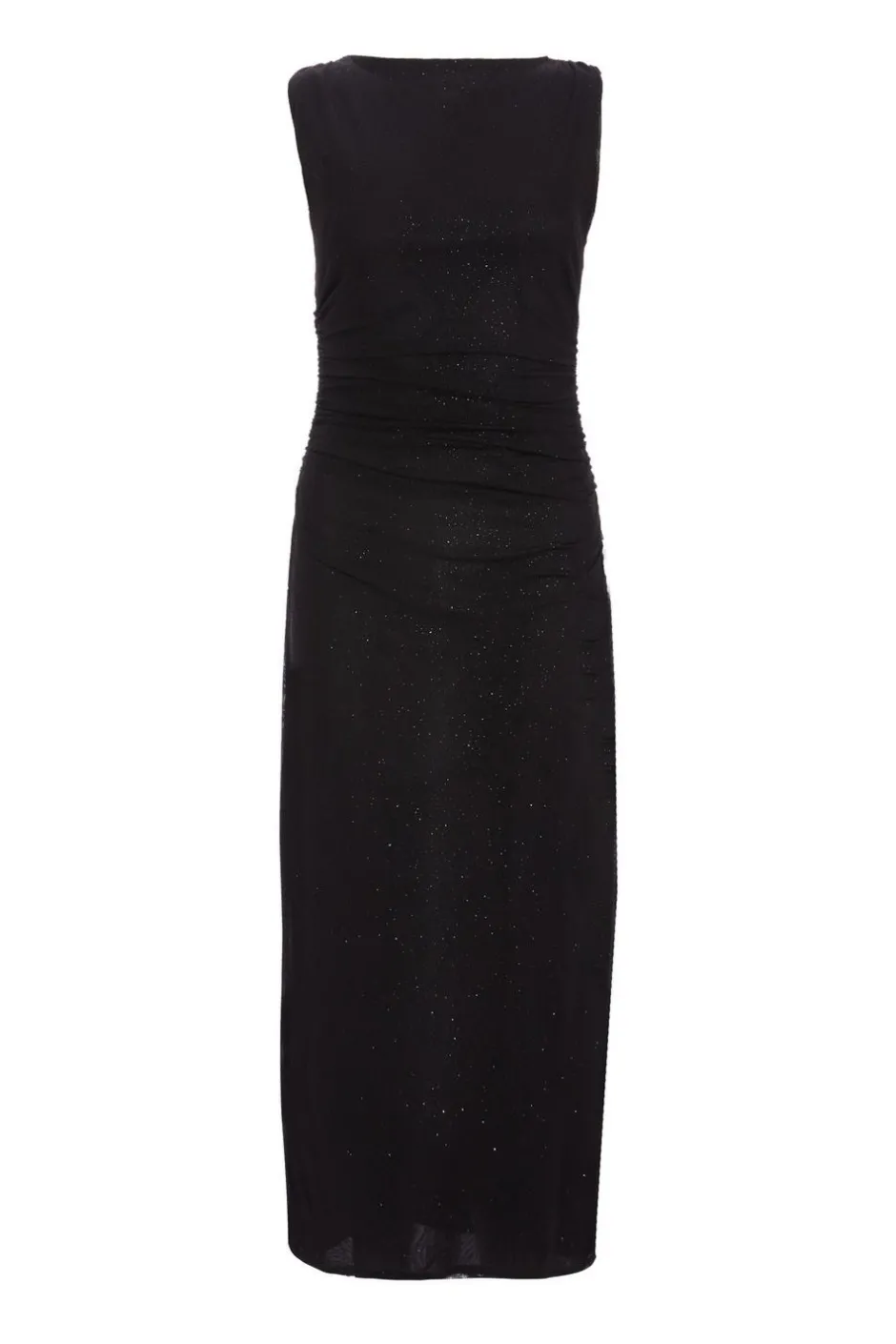 Quiz Glitter Mesh Midaxi Dress Black Best