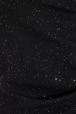 Quiz Black Glitter Midaxi Dress Clearance