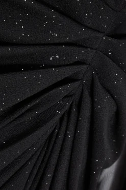 Quiz Black Glitter Midi Dress Hot