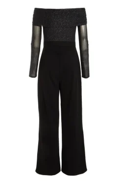 Quiz Black Glitter Palazzo Jumpsuit Best