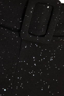 Quiz Black Glitter Palazzo Trousers Online