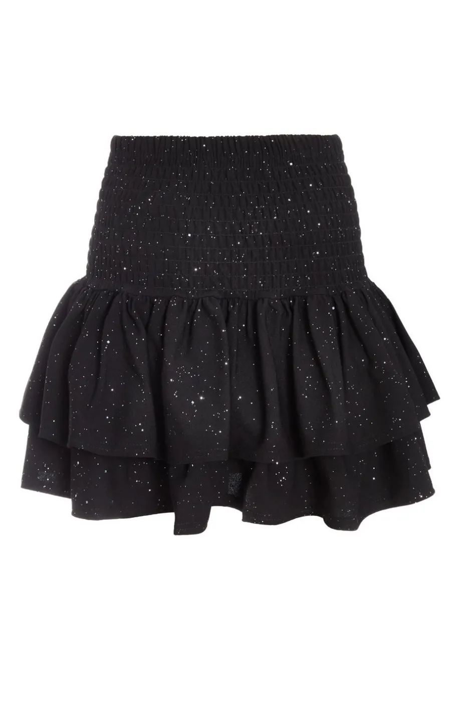 Quiz Glitter Shirred Waist Skirt Black Online