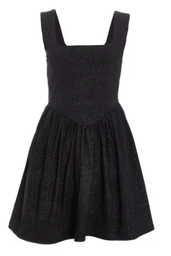Quiz Black Glitter Skater Dress Hot