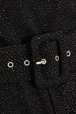 Quiz Black Glitter Skort Playsuit Hot