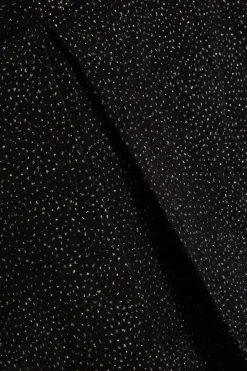 Quiz Black Glitter Strapless Peplum Top Best
