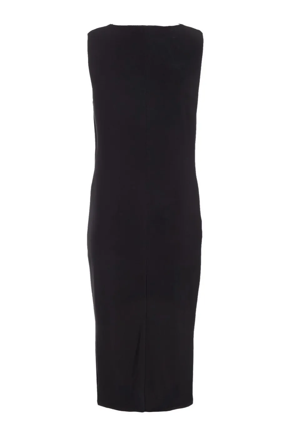 Quiz Black Gold Buckle Detail Midi Dress Outlet