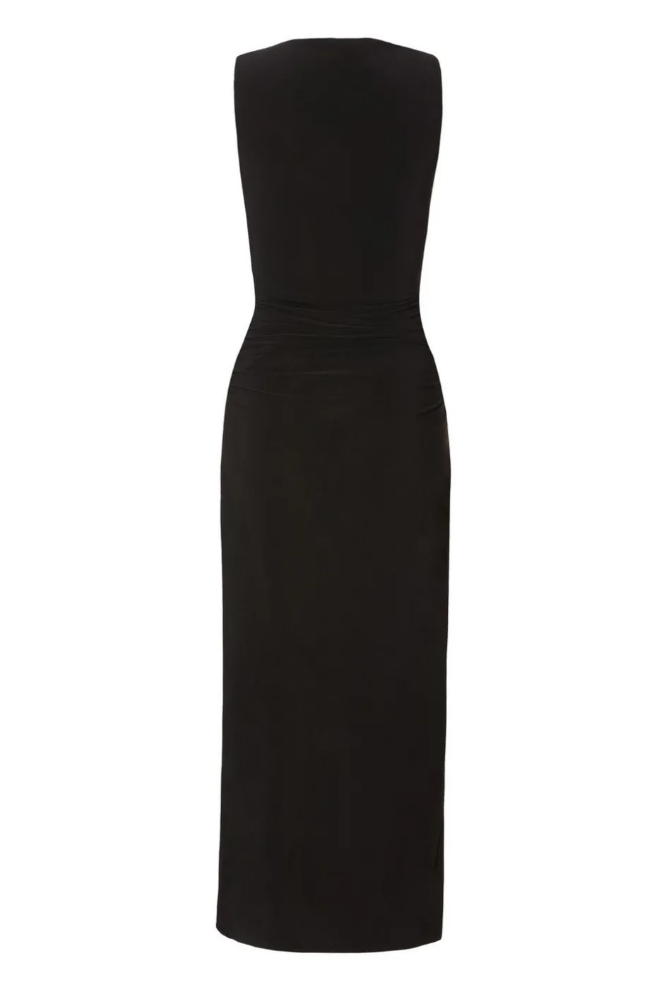 Quiz Gold Buckle Midaxi Dress Black
