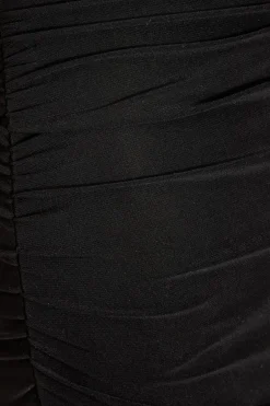 Quiz Gold Buckle Midaxi Dress Black