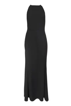 Quiz Halter Neck Fishtail Maxi Dress Black Outlet