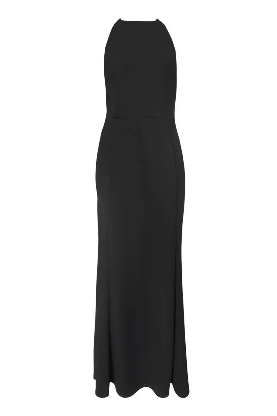 Quiz Halter Neck Fishtail Maxi Dress Black Outlet