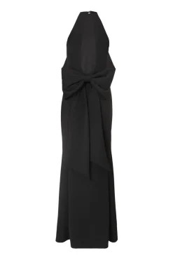 Quiz Halter Neck Fishtail Maxi Dress Black Outlet