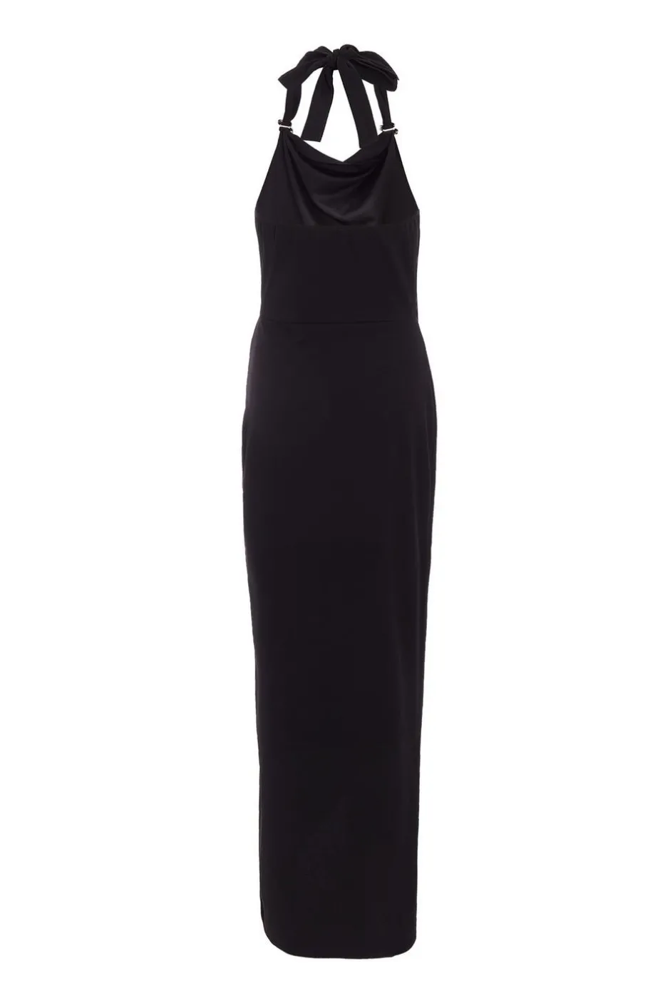 Quiz Black Halter Neck Maxi Dress New
