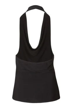 Quiz Black Halter Neck Wrap Top Discount