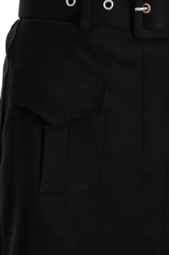 Quiz High Waisted Cargo Skort Black Sale