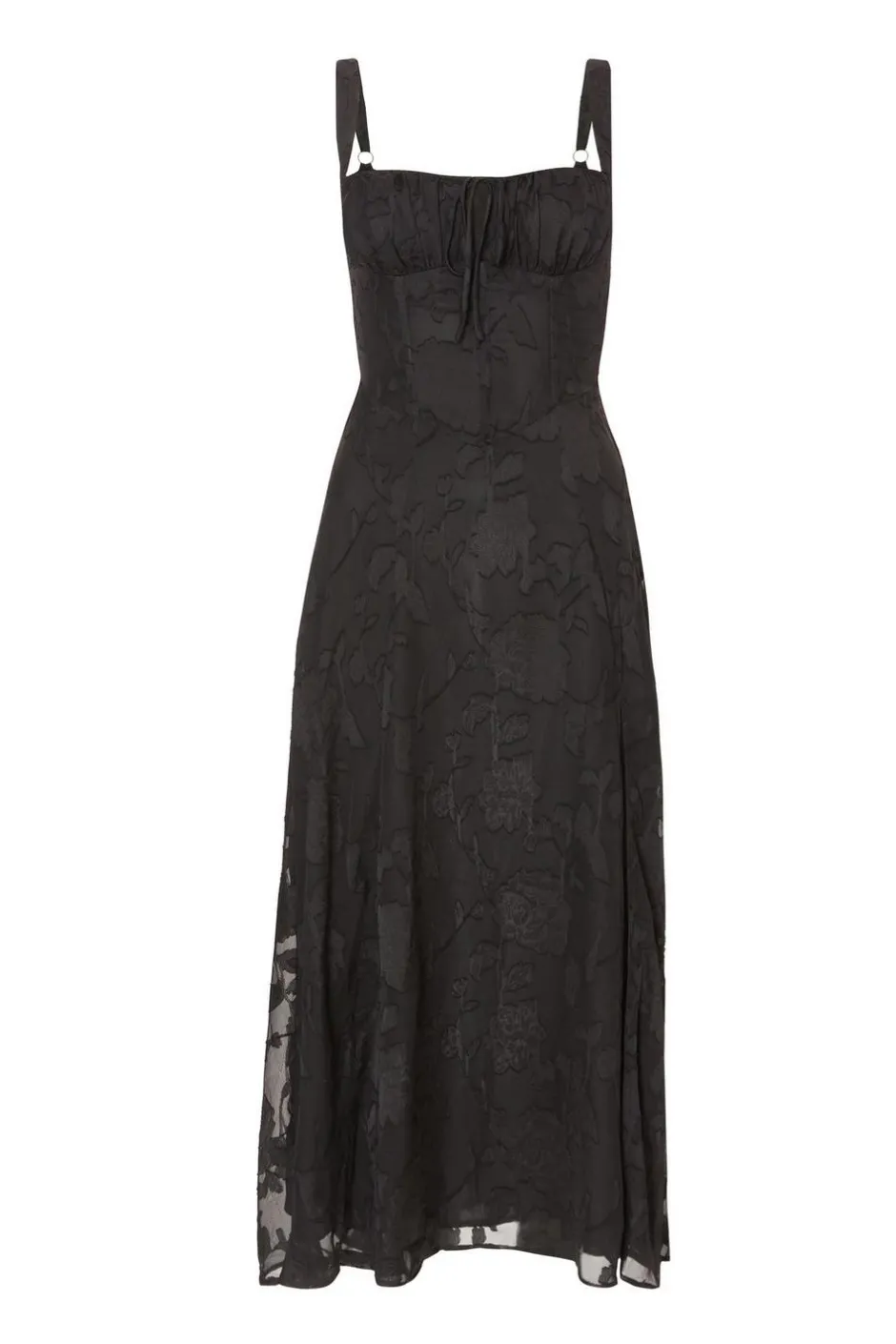Quiz Jacquard Ruched Midaxi Dress Black Best
