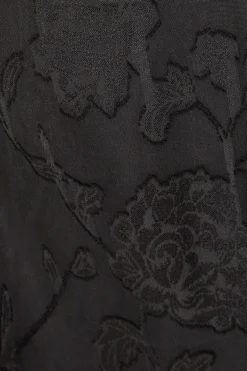 Quiz Jacquard Ruched Midaxi Dress Black Best