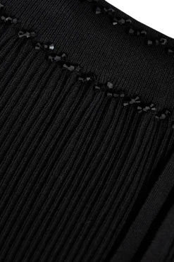Quiz Knit Beaded Trousers Black