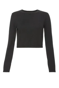 Quiz Black Knit Cropped Jumper Sale