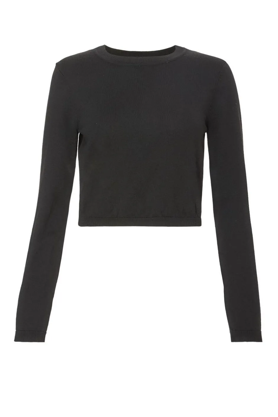 Quiz Black Knit Cropped Jumper Sale