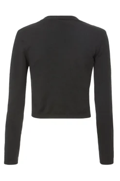 Quiz Black Knit Cropped Jumper Sale