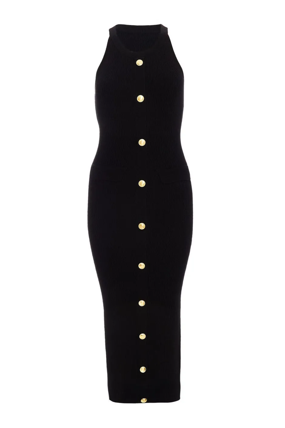 Quiz Black Knit Halter Neck Dress Best