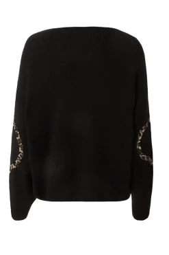 Quiz Black Knit Leopard Trim Cardigan Best