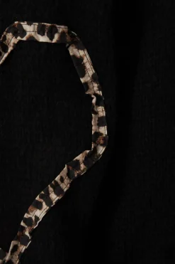 Quiz Black Knit Leopard Trim Cardigan Best