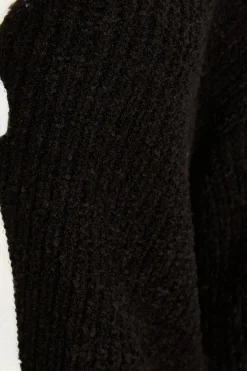 Quiz Black Knit Tie Front Cardigan Online