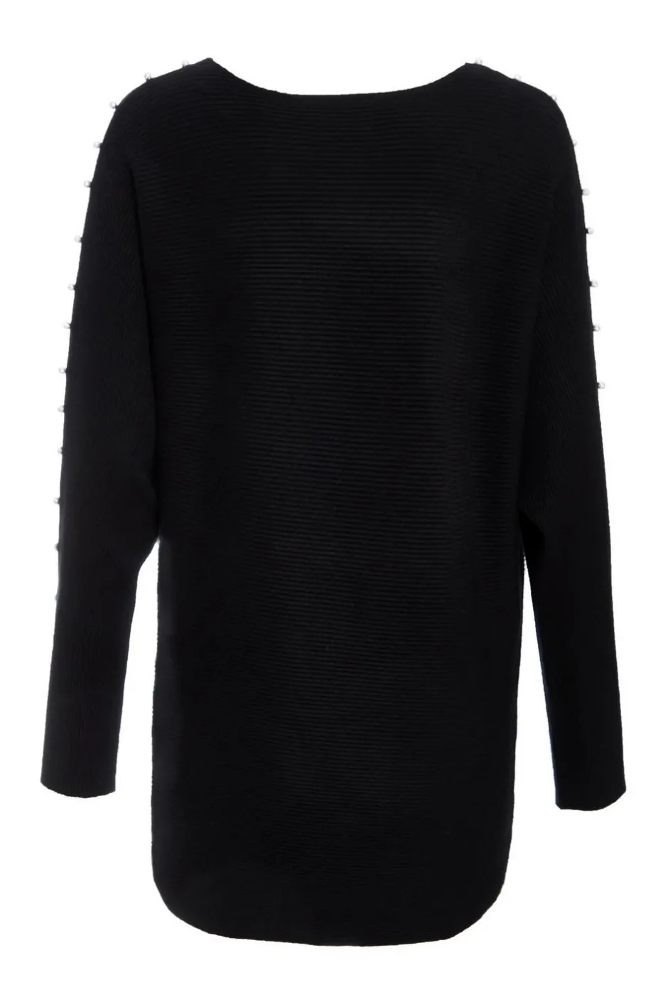 Quiz Knitted Beaded Batwing Jumper Black Online
