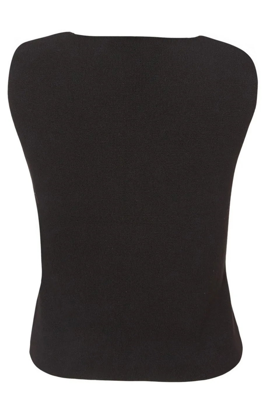 Quiz Black Knitted Button Front Waistcoat New