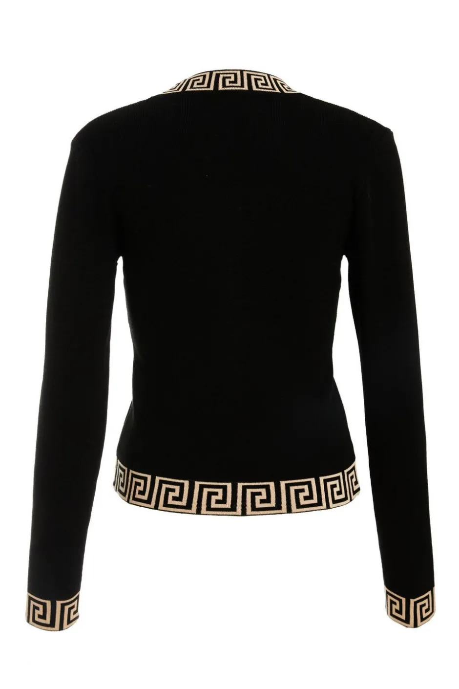Quiz Black Knitted Geometric Trim Jumper Clearance
