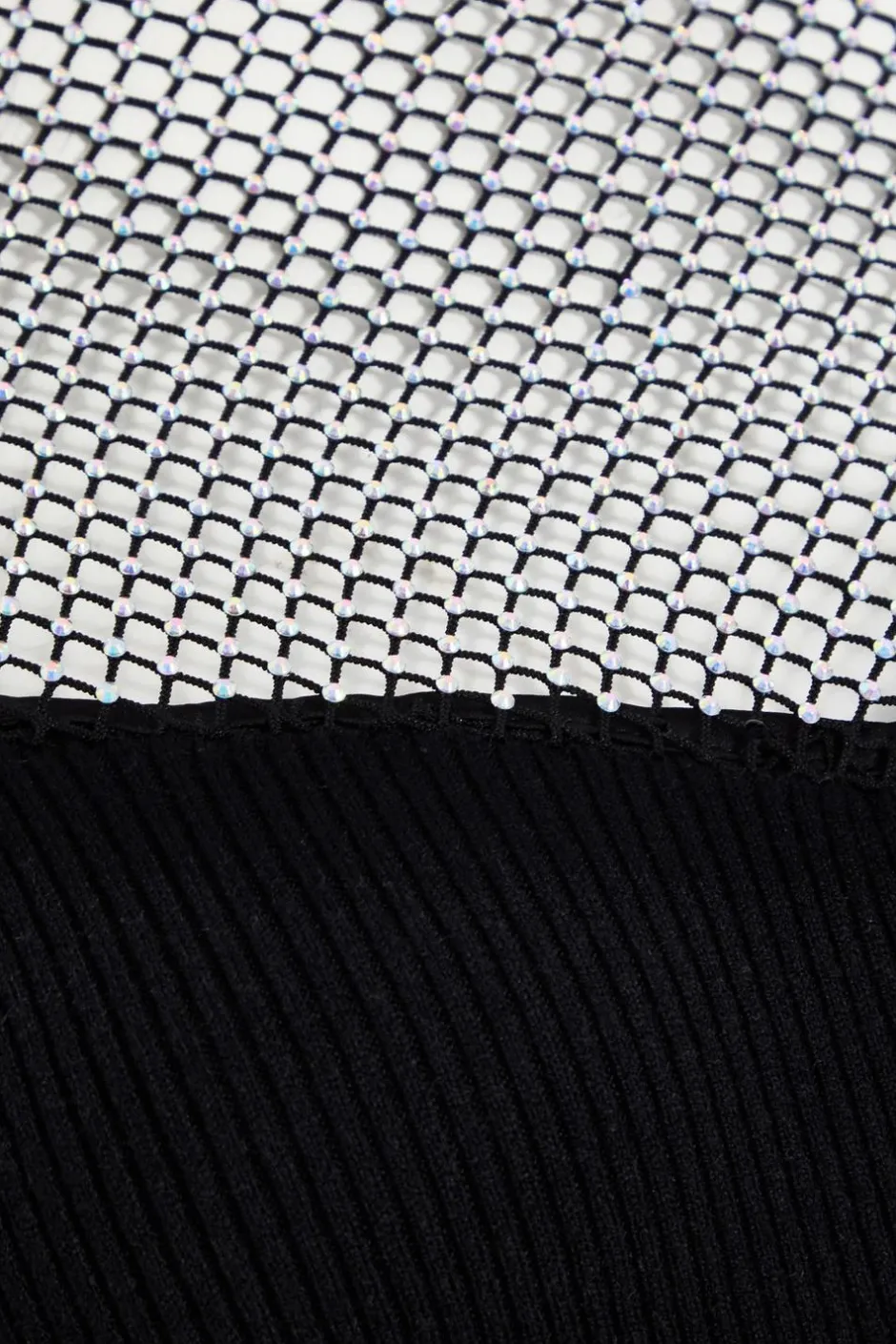 Quiz Black Knitted Mesh Sleeve Dress Outlet