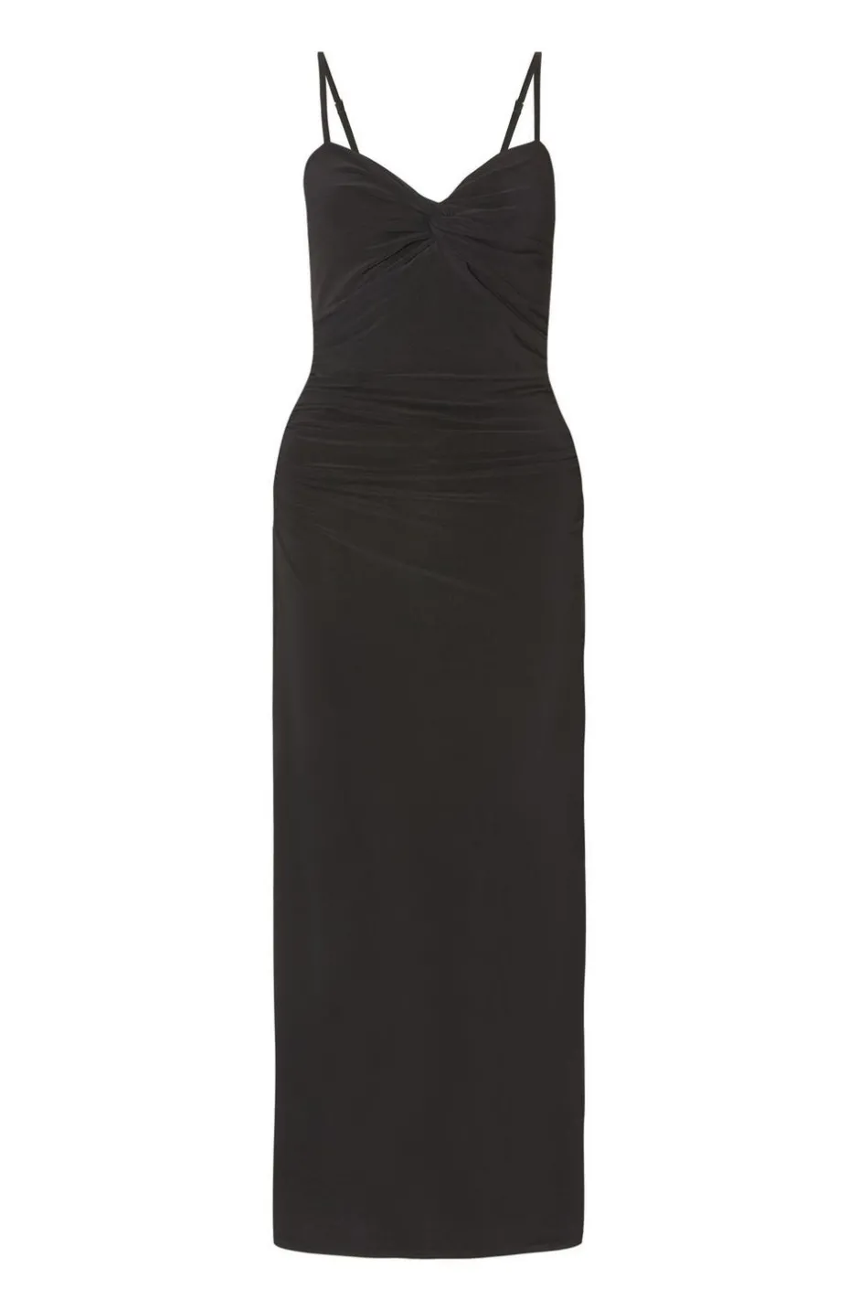 Quiz Knot Detail Midaxi Dress Black New