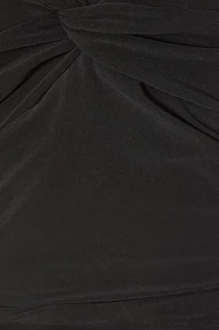 Quiz Knot Detail Midaxi Dress Black New