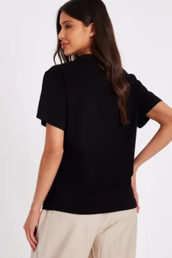 Quiz Black Leopard Print Cherry Top Best