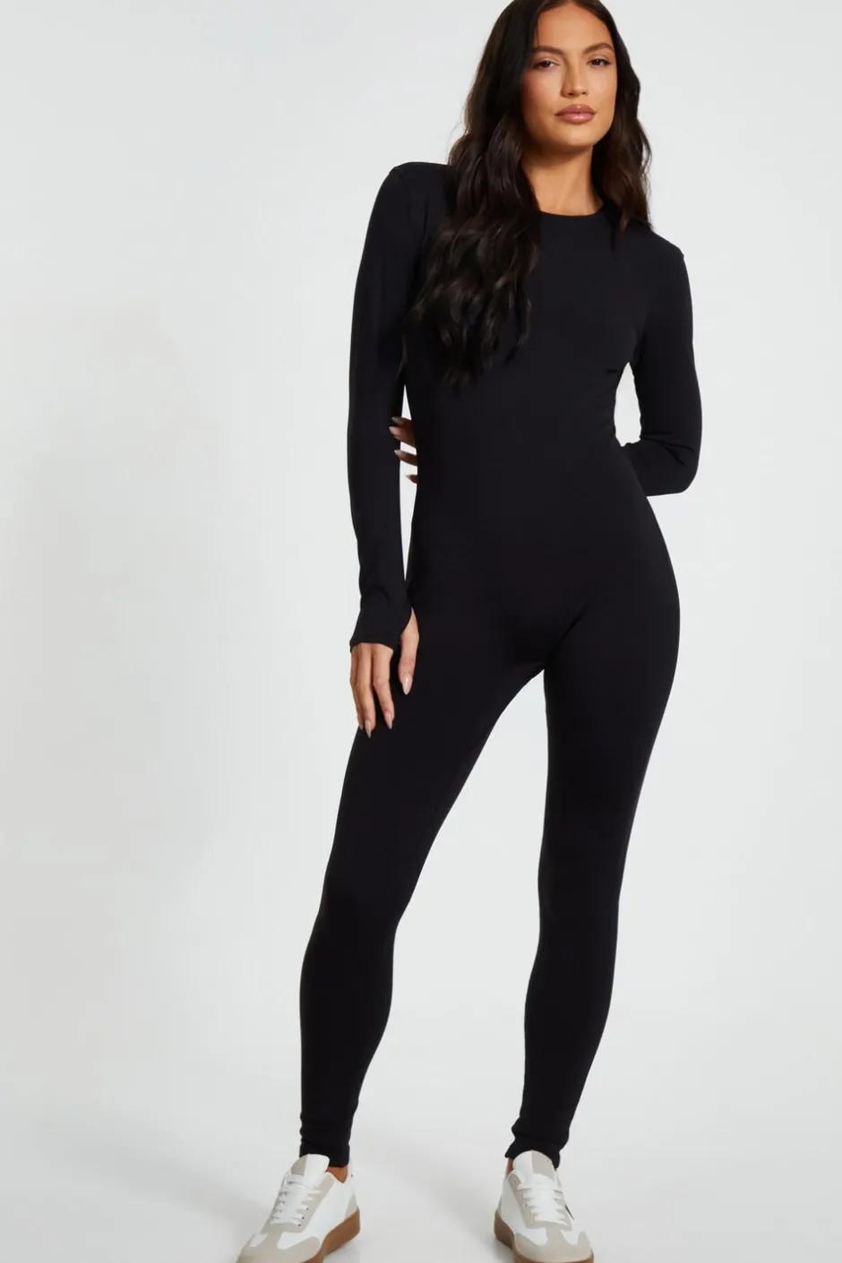 Quiz Black Long Sleeve Unitard Hot
