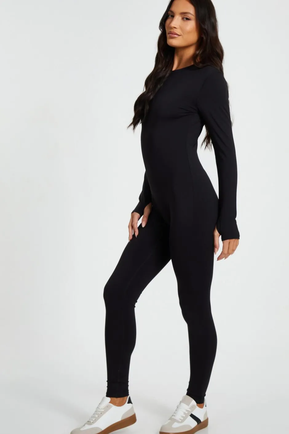 Quiz Black Long Sleeve Unitard Hot