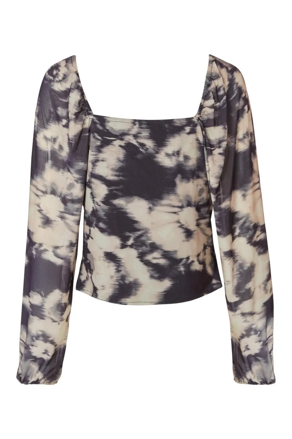 Quiz Black Marble Print Tie Front Top Online