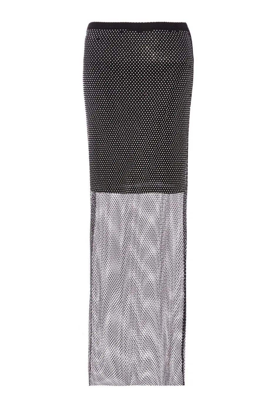 Quiz Black Mesh Diamante Midaxi Skirt Online