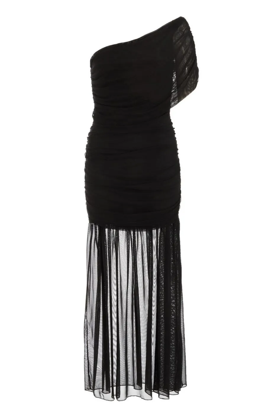 Quiz Black Mesh Drop Waist Midaxi Dress Best