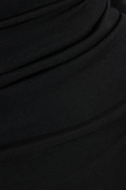 Quiz Black Mesh Ruched Midaxi Dress Sale