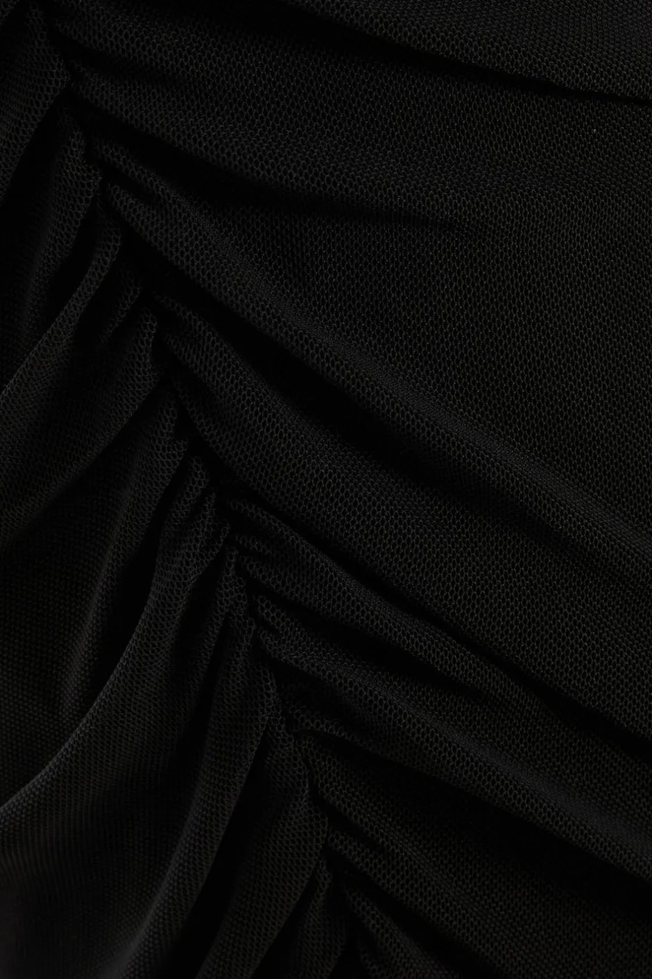 Quiz Black Mesh Ruched Midaxi Skirt Online