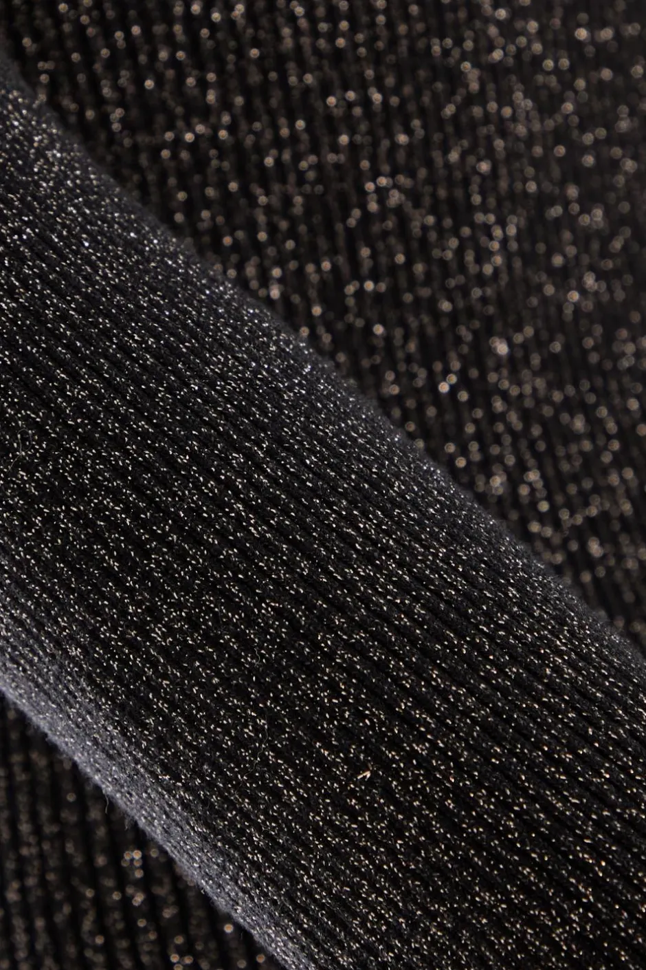 Quiz Metallic Glitter Jumper Black Discount