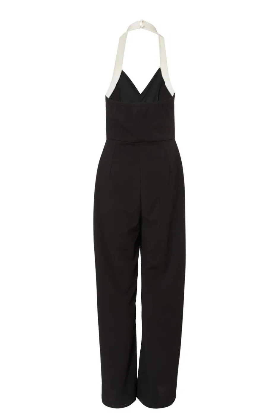 Quiz Black Monochrome Halter Neck Jumpsuit Hot