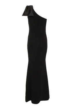 Quiz Black One Shoulder Bow Maxi Dress Best