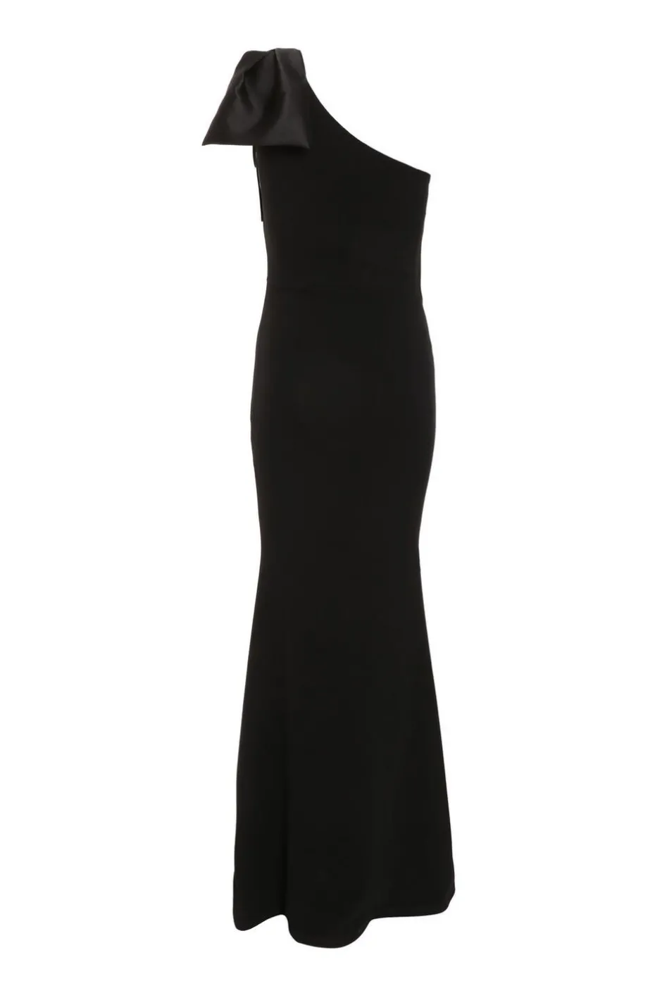 Quiz Black One Shoulder Bow Maxi Dress Best