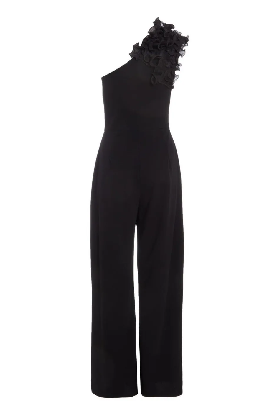 Quiz Black One Shoulder Palazzo Jumpsuit Sale