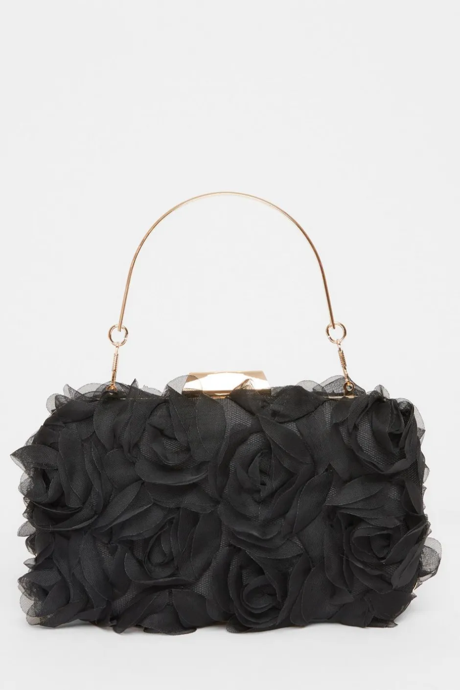 Quiz Organza Rose Box Bag Black Sale