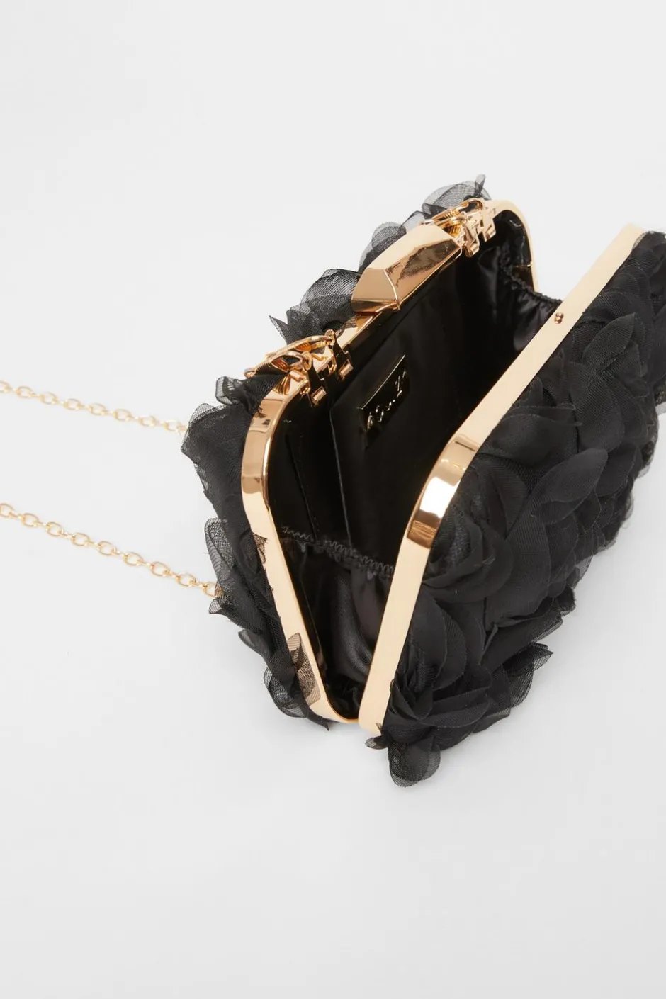 Quiz Organza Rose Box Bag Black Sale