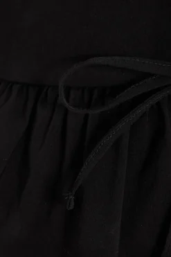 Quiz Black Peplum Tie Top New